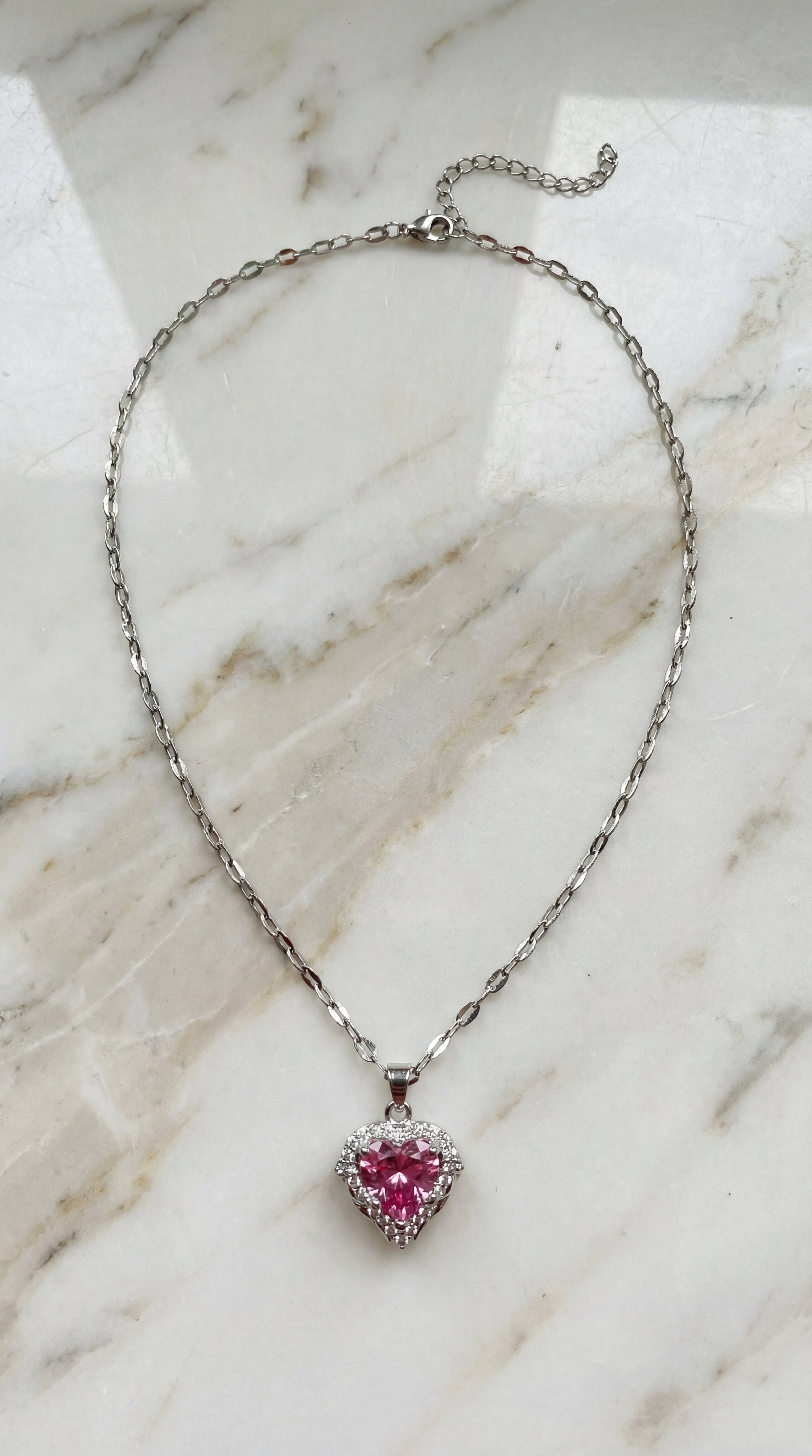 Crystal Heart Chain