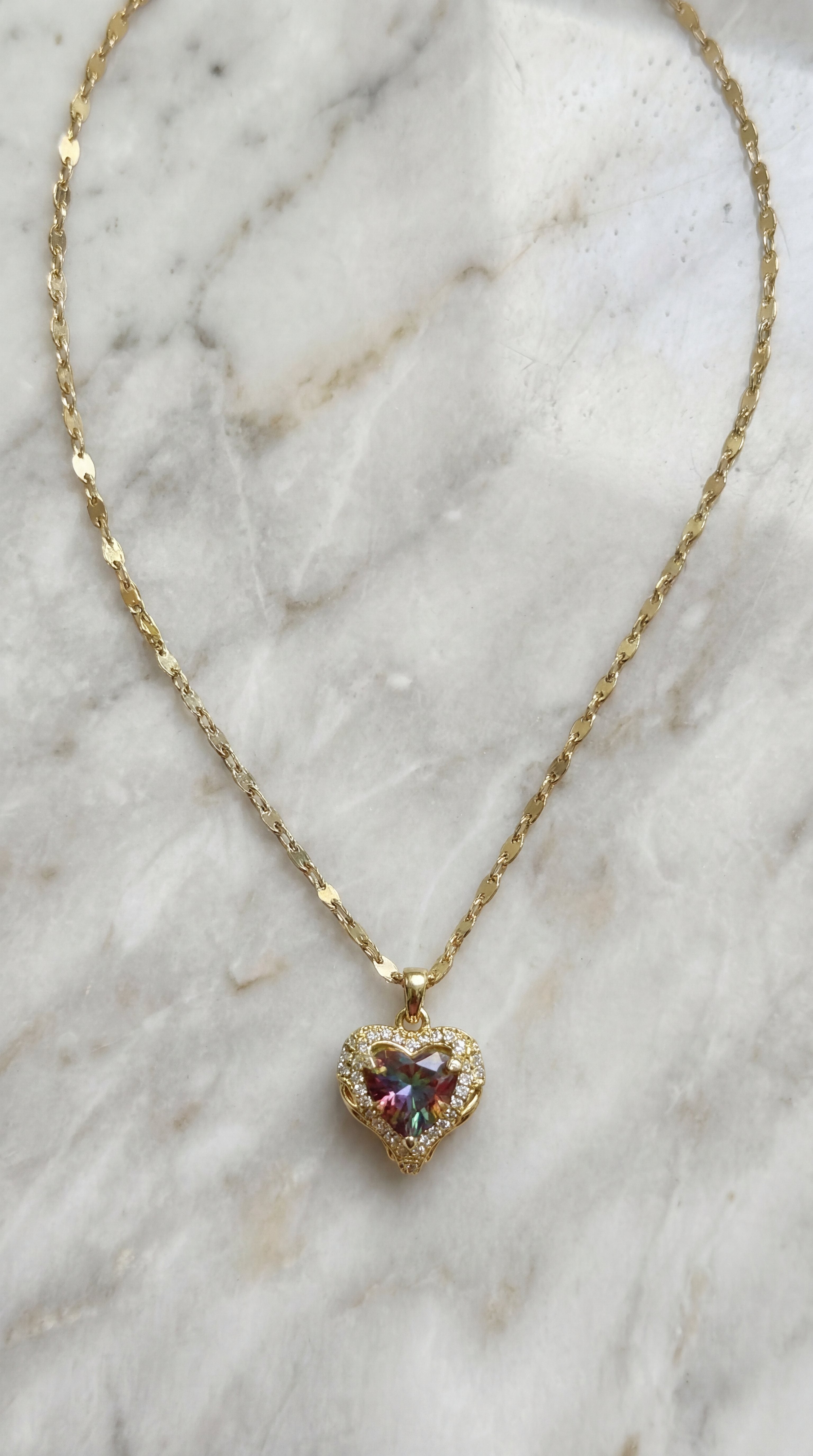 Crystal Heart Chain