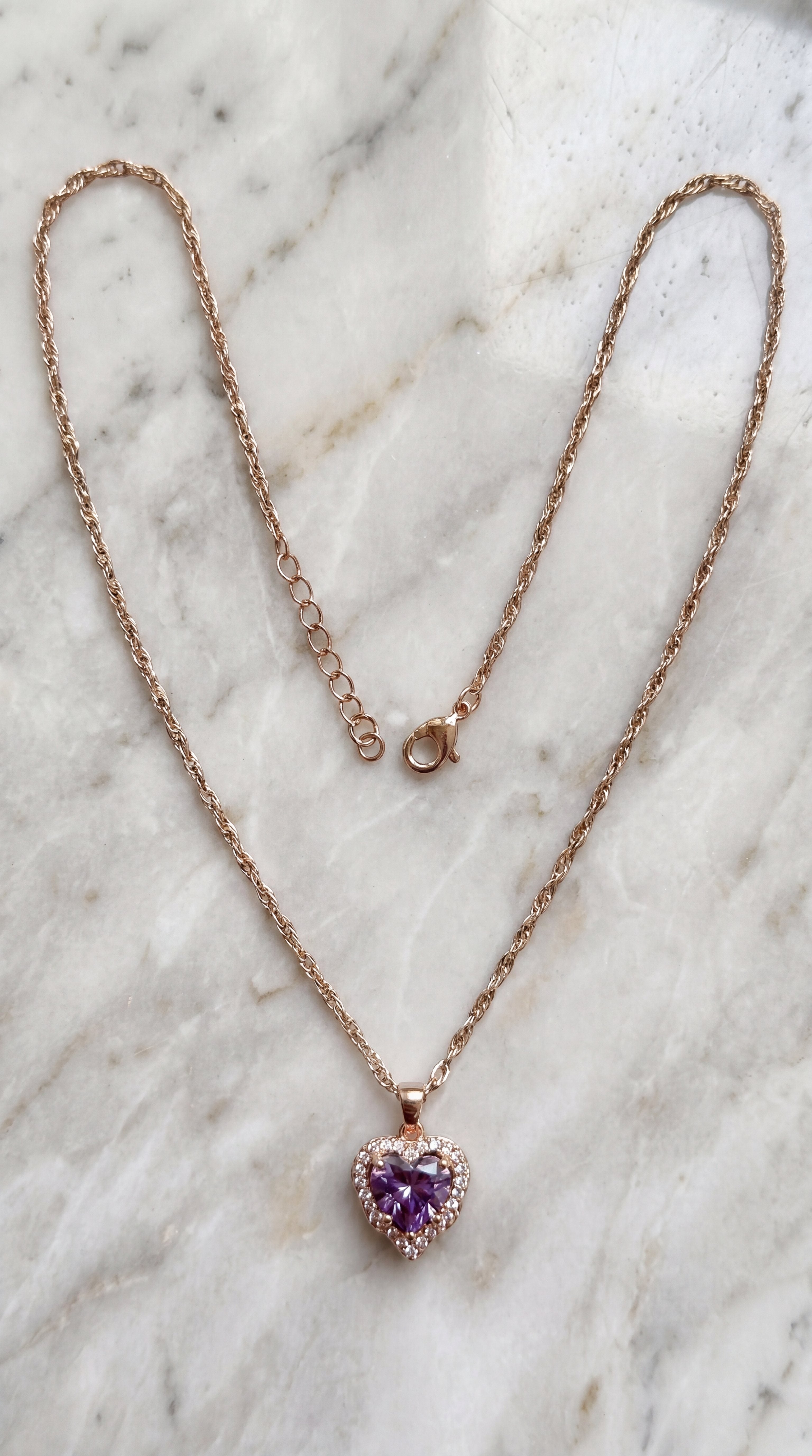 Crystal Heart Chain