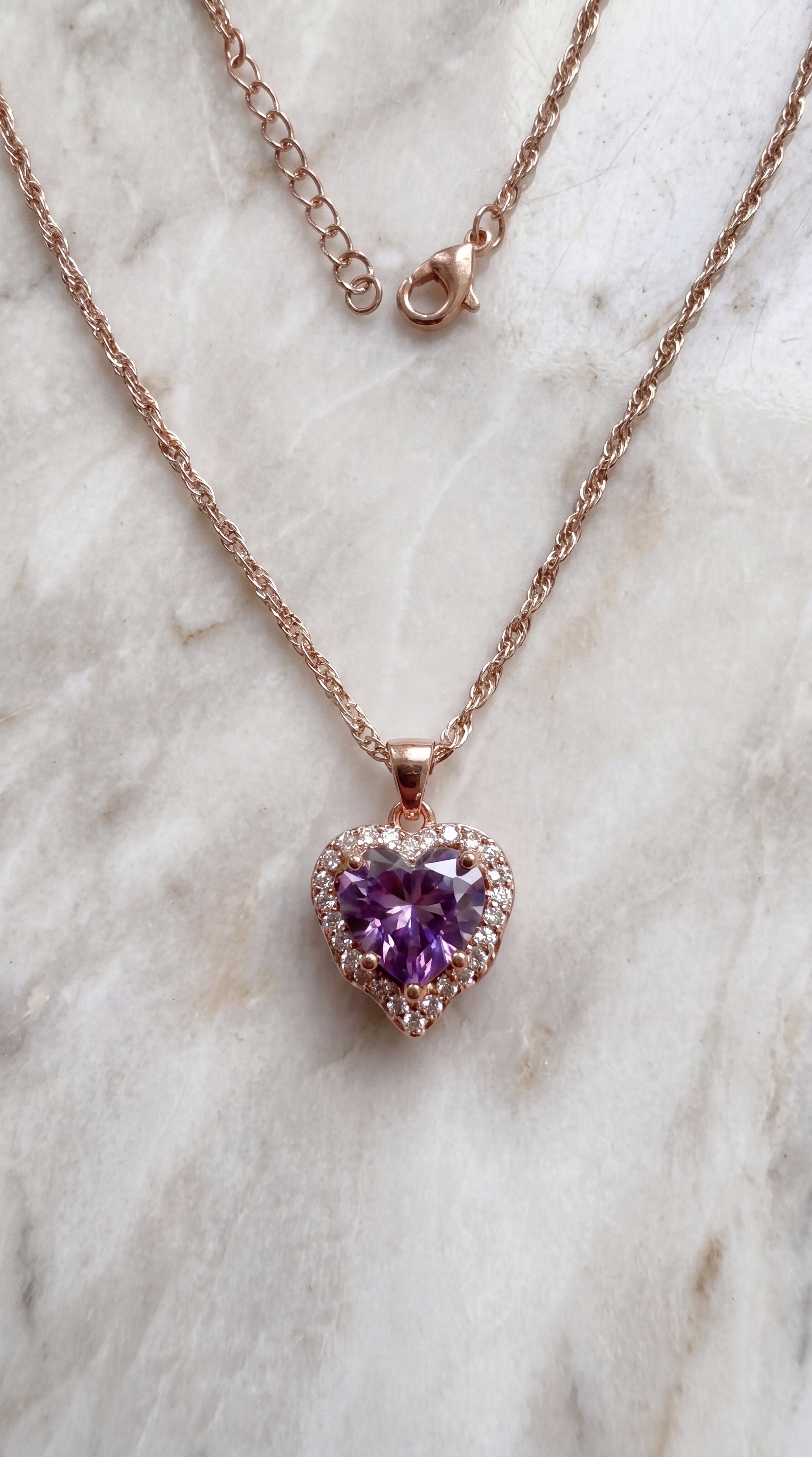 Crystal Heart Chain