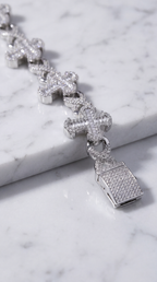 Iced Cross Bracelet