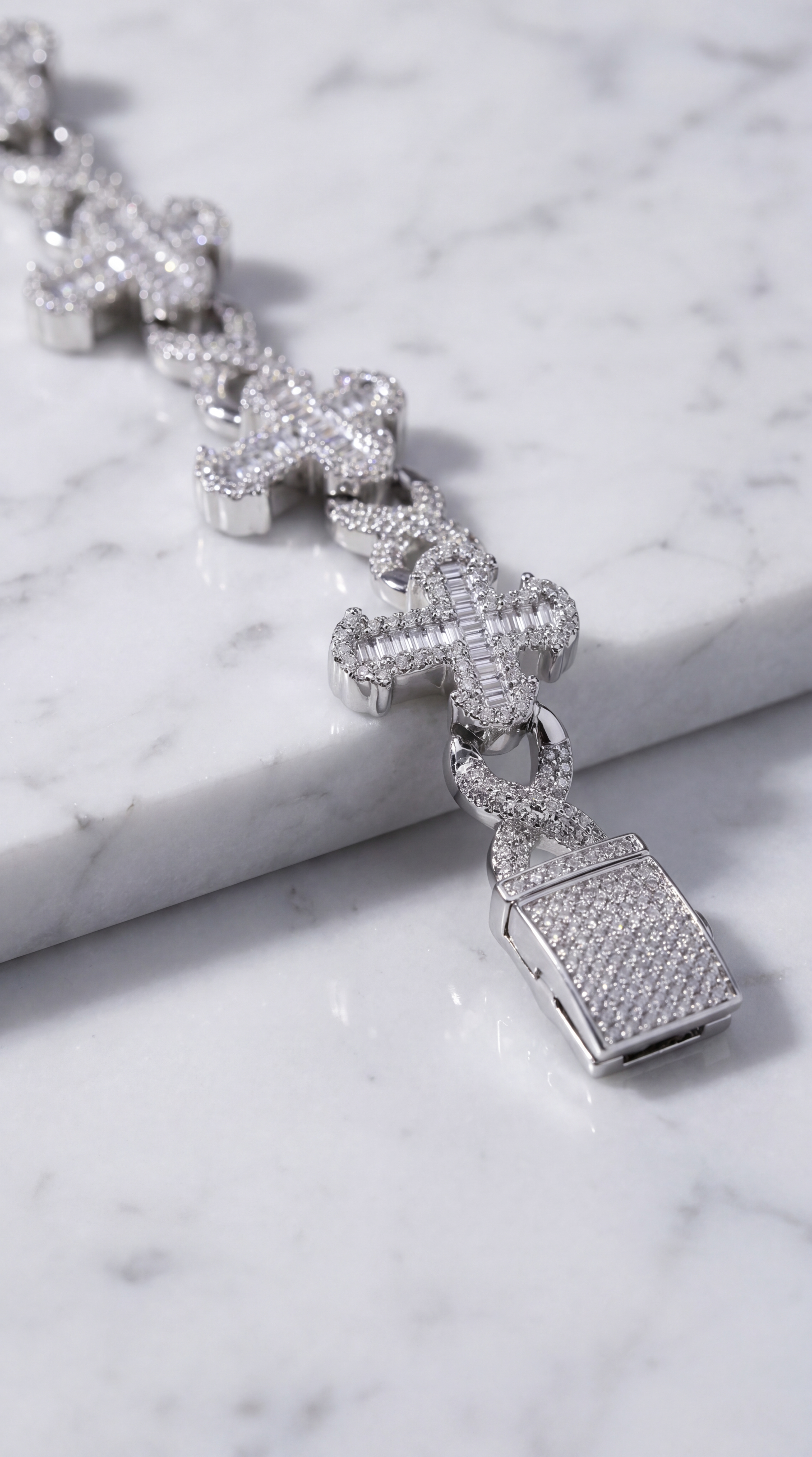 Iced Cross Bracelet