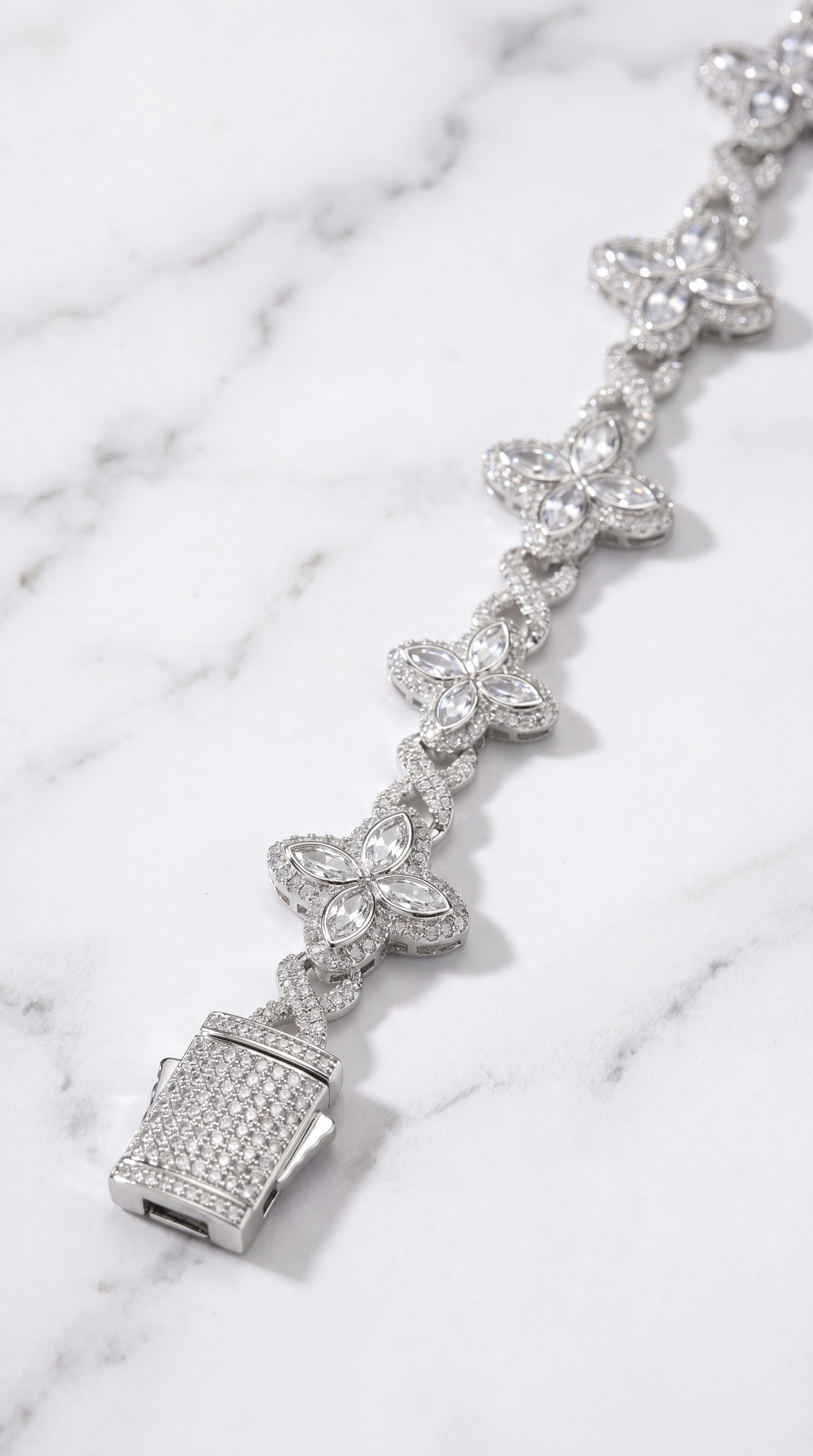 Iced Cross Bracelet