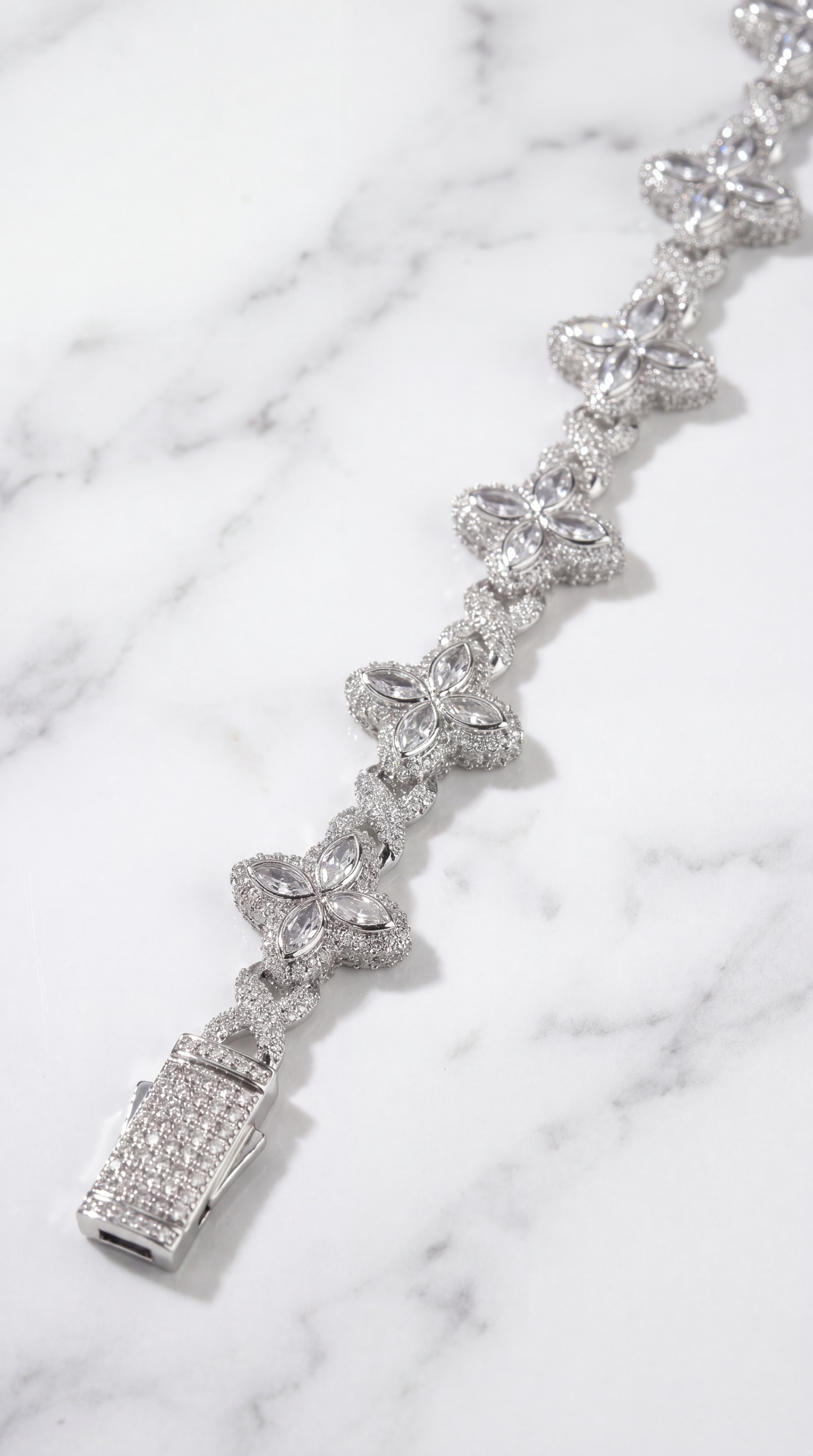 Iced Cross Bracelet